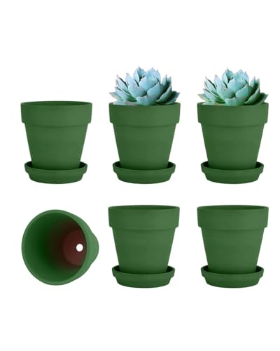 vensovo 4 Inch Small Green Terracotta Plant Pots...
