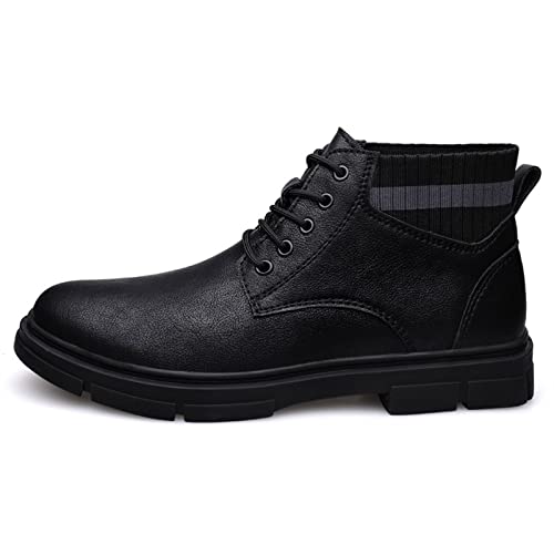 Lace Up Boots for Men Derby Elastic Bandage PU Wearable Anti-Slip Classic Vintage2