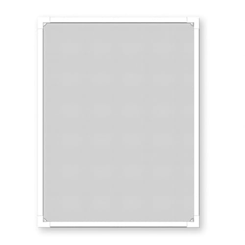 DIY Magnetic Window Screen with White Frames & Grey Mesh