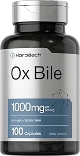 Ox Bile 1000 mg 100 Capsules | Digestive Enzymes Supplement | Non-GMO & Gluten Free | by Horbaach