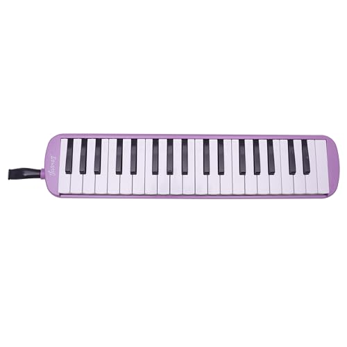 Image of Juarez 37 Key Melodica JMLD37PP Musical Instrument Soprano Air Piano Keyboard Pianica with Carrying Bag, 1 Soft Long Tube, 1 Mouthpiece, Wipe Cloth, Purple
