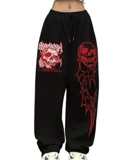 Women Printed Straight Baggy Fit Joggers-picture-17
