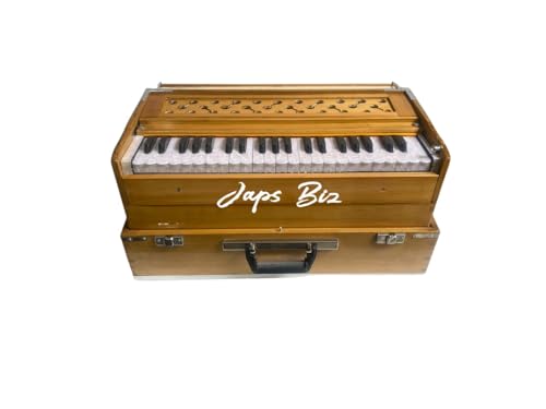 Image of Folding(Portable) Harmonium Total 42 Keys,Deluxe Portable Harmonium, Natural, 2 Reeds, 3.5 Octaves, Coupler with Free Bag
