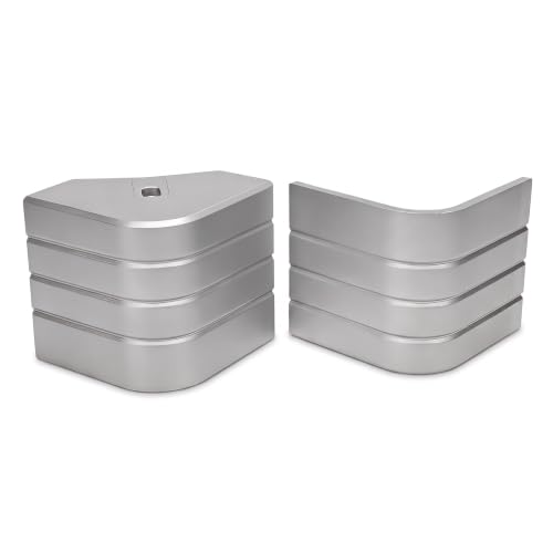 SENECESLI 2 Pack Deck Corner Cap for Pontoon Boat, 90 Degree Rounded Corners, Heavy Duty Aluminum Corner Cap Casting, Height 3-1/8in to 3-3/16in, Top 3-1/8in to 3-3/16in - image 1