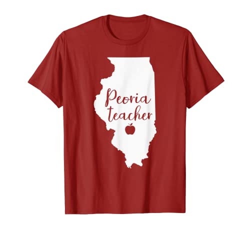 Peoria Maestro Rojo Para Ed Illinois Educación Pública Camiseta