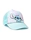 Disney Lilo & Stitch Baseballkappe für Mädchen, verstellbar, Hellblau, Freizeitkleidung, Mütze mit Stichgrafik, Stitch Merch, Netz-Sonnenschutz, gebogener Schirmmütze, Charakter-Accessoire für Kinder