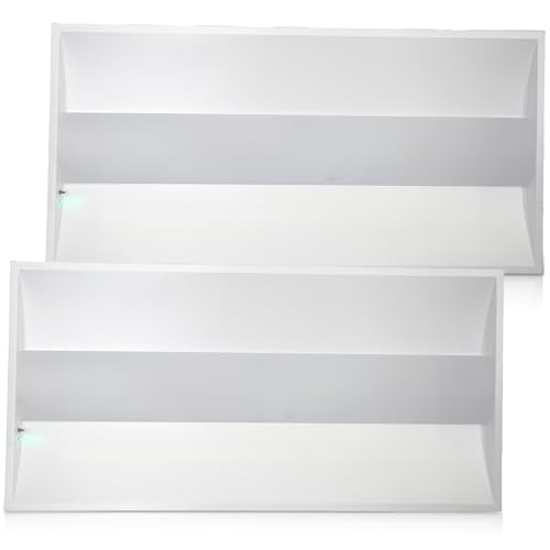 LED & Lighting Solutions LED Emergency 2x4 Troffer Center Basket 2 Pack Backup Lights w/90 Min...