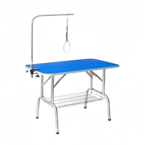 Sariny小型犬から大型犬まで使える、大型犬、中型犬、小型犬に適しています 積載重量150kg の折りたたみ式グルーミングテーブル 家庭用折りたたみ棚トリミングテーブル入浴テーブル美容テーブル 家庭用および業務用に適しています (ブルー,116*60*6