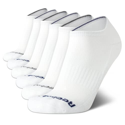 Reebok Mens Low Cut Socks – 6 Pack Basic Cushioned No Show Athletic Socks for Men (Size 6-12.5)