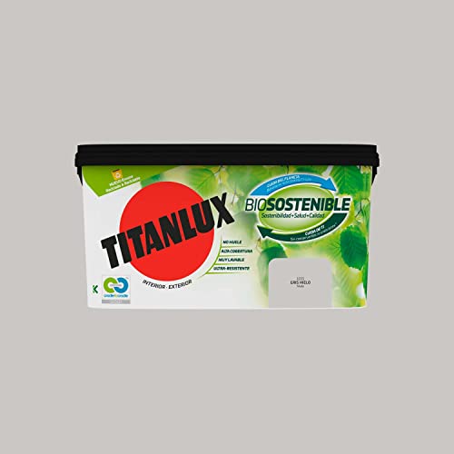 Titanlux Biosostenische Wandfarbe, Eisgrau, 4 l Cover
