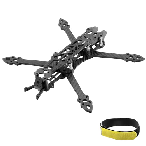 DashRC Mark4 HD 5-Inch FPV Racing Drone Frame Kit, 225mm Wheelbase Carbon Fiber Quadcopter Frame with 5mm Arm for RC Freestyle FPV, Drone Quad Compatible with DJI FPV Air Unit Vista System