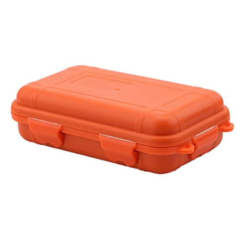 Topyond Outdoor Survival Storage Box, Shockproof, Waterproof Container, Watertight Storage Box, Suitable for Outdoor Travel, Driving, Home Use(Small-Orange)