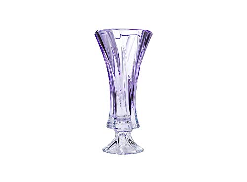 image for Aurum Crystal 16'' Height 'Oklahoma' Amethyst Crystal Footed Vase, Dec
