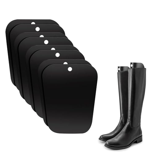 MVOLEGDE 8 Stück Stiefelspanner Schwarz Stiefelspanner Damen Wiederverwendbare Pp Kunststoff Wasserdicht Stiefel Spanner 15 x 21.5cm Stiefelformer für Damen Und Herren Stiefel Optimalen Halt