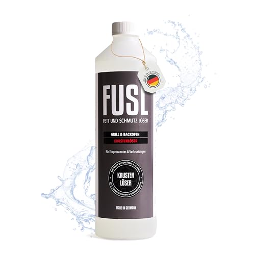 FUSL Krustenlöser Hochaktiver Grillreiniger (1l Nachfüllflasche) Entfernt Öl Fett Eingebranntes & Rauchharze Biologisch Abbaubar Vielseitig & Effizient