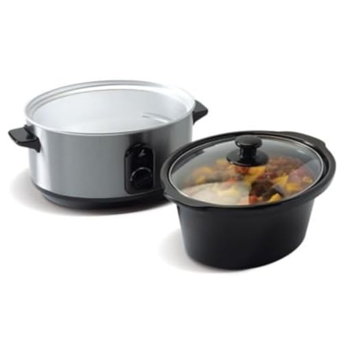 Lakeland 3.5L Slow Cooker – 3 Heat Settings Dishwasher Safe Ceramic Cooking Pot