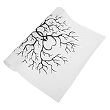 MUCKLILY Bemalung von Hochzeitsschildern Bardekoration für zu Hause Babyparty-Fingerabdruck Zubehör für die Hochzeitslocation Handabdruck-Ornament-Kit Hochzeitsbotschaftsbaum Stoff Schwarz