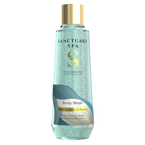 Sanctuary Spa Aqua Serenity Body Wash 250ml Refreshing Shower Gel with Jojoba Oil Pearls & Aquatic Lotus Water & Magnolia Blossom 91% Natural Ingredients Moisturising & Relaxing