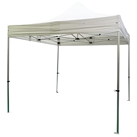 Dmora Extendable Gazebo Outdoor White 300 x 300 cm Cover