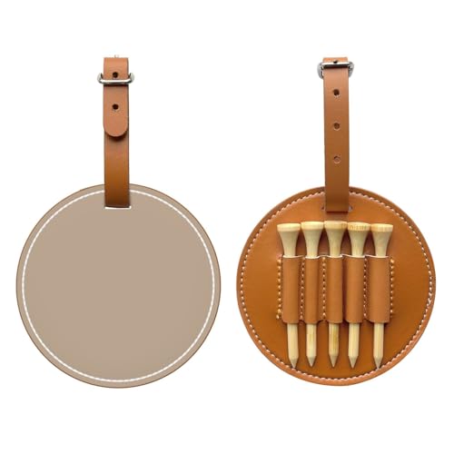 WXXWXD Solid color light brown Printed Golf Tee Storage Bag - Portable Storage, Easily Organize Tees