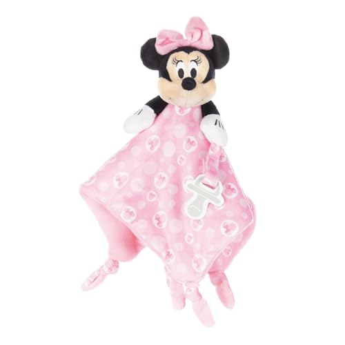Image of KIDS PREFERRED Disney Baby Minnie Mouse Plush Stuffed Animal Snuggler Lovey Security Blanket - Pink,13.18" x 13.18" x 3.62"