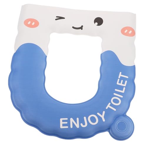 SEWACC トイレマット 床のゴミ箱 のおもちゃ 棚レンジフード アクセサリーハンドル 壁掛けフックレンジフード 防水トイレカバー 再利用可能なトイレクッション エヴァ Sky-blue