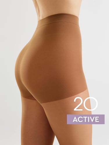 Image of Conte Sheer Full Support Compression Pantyhose Tights with Control Top Active 20 Den