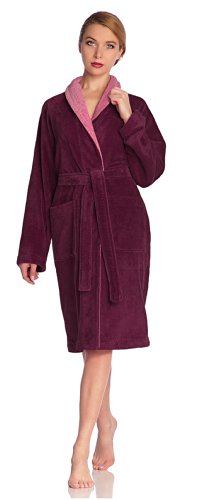 Preisvergleich Produktbild Vossen Damen Herren Bademantel Burgundy Gr. XL