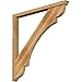Ekena Millwork BKT0402X44X44OLY01RWR Olympic Traditional Rough Sawn Bracket w/Offset Brace, Western Red Cedar