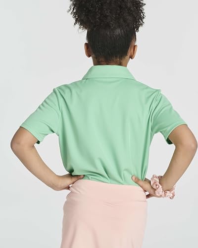 Real Essentials 3 Pack: Girls' Short Sleeve Performance Polo School Uniform(Ages 4-18)4