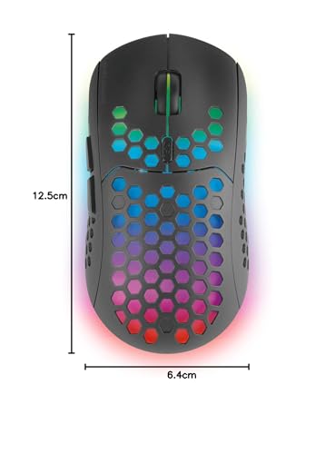 MMW3, Mouse Gaming Senza Fili, RGB Flow, Ultraleggero 79g, 3200DPI, Nero - Mouse gaming - Immagine 6