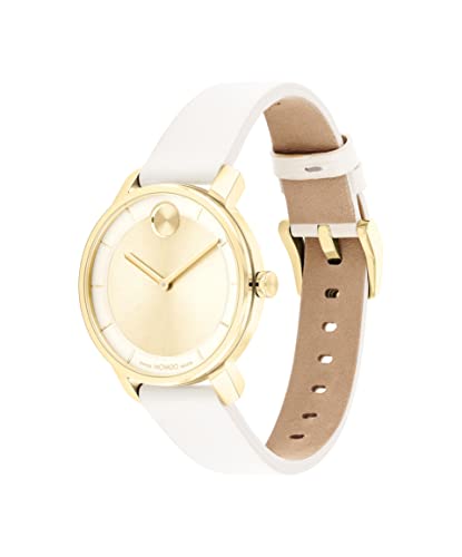 Movado Bold Access Women's Quartz Watch, Swiss Movement, Leather Strap, Water-Resistant up to 3ATM, Classic Timepiece - Gift for Him - 34mm2