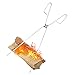 Pinze a carbone in acciaio inox 304, 55 cm, extra lunghe da campeggio, pinze a forbice da campeggio, anti-scottatura, grigliate, carbone, con pinza piatta allargata, per camino, picnic, barbecue