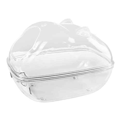 Ailopta Cage de Bain de Sable pour Hamsters | Sable pour Petits Animaux Cage de Salle de Bain Sable de Bain Anti-éclaboussures Sable d'urine,Lit de Refroidissement Baignoire à Sable pour Souris