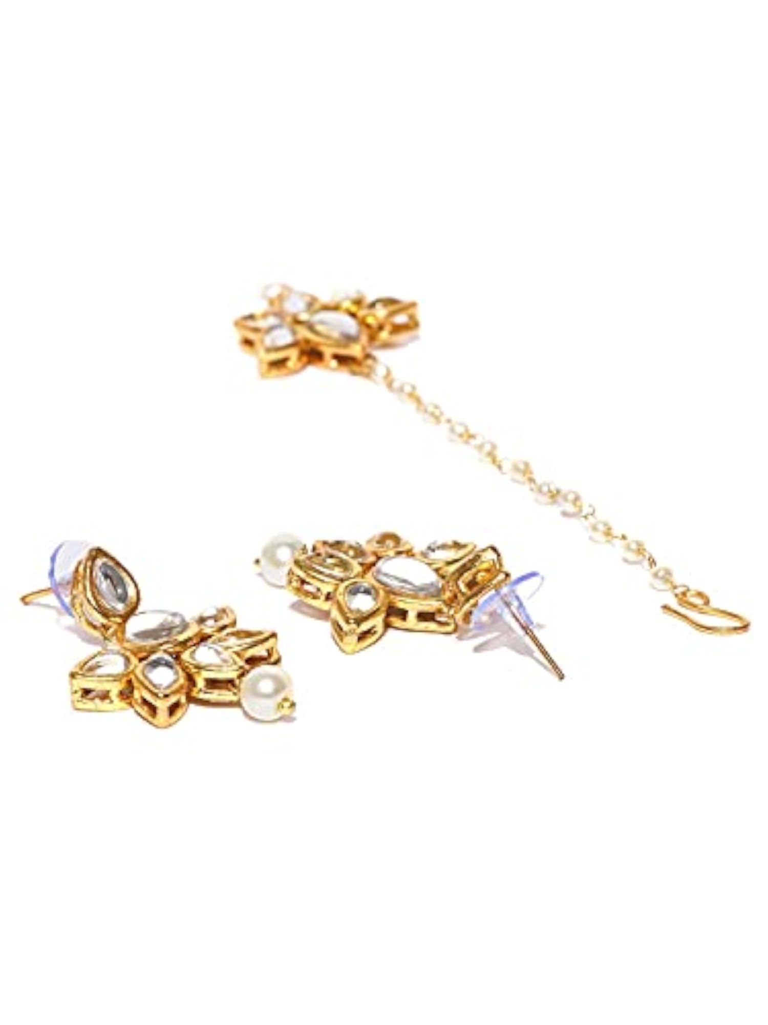 Gold-Plated Kundan Stone-Studded Choker Jewellery Set