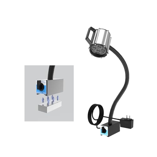 Image of Super Strong Magnetic Base LED Work Light, 800 Lumens IP66 Waterproof Gooseneck Lamp for Machine Shop, Lathe, Drill Press Repair