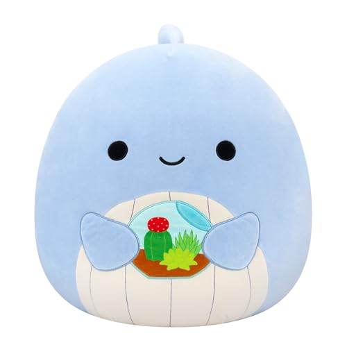 Squishmallows SQCR07699 - Samir der hellblaue Wal 40 cm, offizielles Jazwares Plüsch, superweiches Kuscheltier