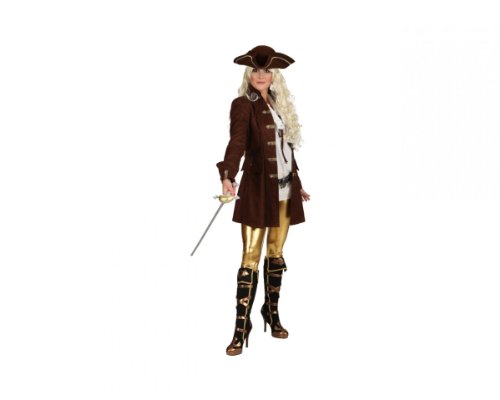 ORLOB Veste pour femme, Pirate de luxe, Marron - Veste de pirate