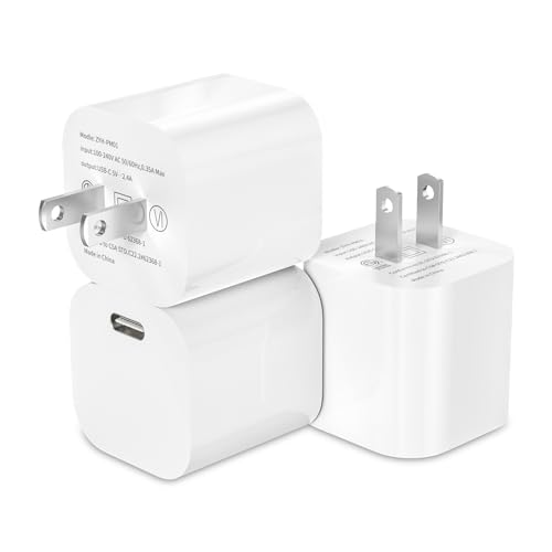 iPhone 15 14 13 12 11 USB C Wall Charger, 3Pack USB C Charger Block USBC Power Adapter PD Plug Box Type C Brick Cube for iPhone 15 14 13 12 11 Pro Max XS X XR SE 8 Plus, iPad Pro/Mini/Air, AirPods Pro