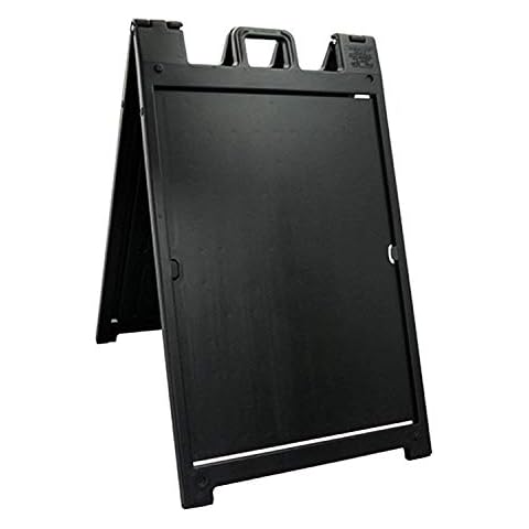 Black Plasticade Signicade Deluxe A-Frame Sidewalk Curb Sign Portable Folding Double-Sided Display with Quick-Change System Cover