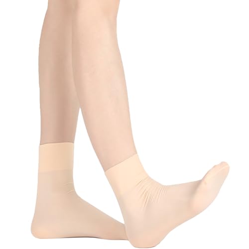Himcus Girls Ballet Socks 3-Pack Kids Seamless Dance Socks Soft Breathable(Ballet Skin,S)