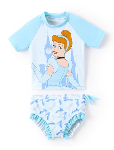 Image of Disney Princess Frozen Marvel Elsa Minnie Toddler Girl Swimsuit Tankini Bathing Suit 2 Piece Swimwear UPF 50+ Rashguard