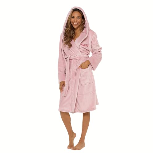 Style It Up Personalised Womens Robe Dressing Gown - Super Soft and Warm Fleece Bathrobe - Ideal for Gifting - Available in Range of Sizes and Colours