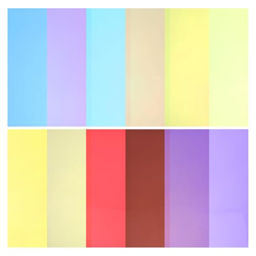 UPKOCH 10 Unidades Película Transparente Iridiscente A4 Pvc Multicolor para Manualidades, Envoltorios y Decoración Creativa Filtros de Luz y Papel Celofán para Regalos
