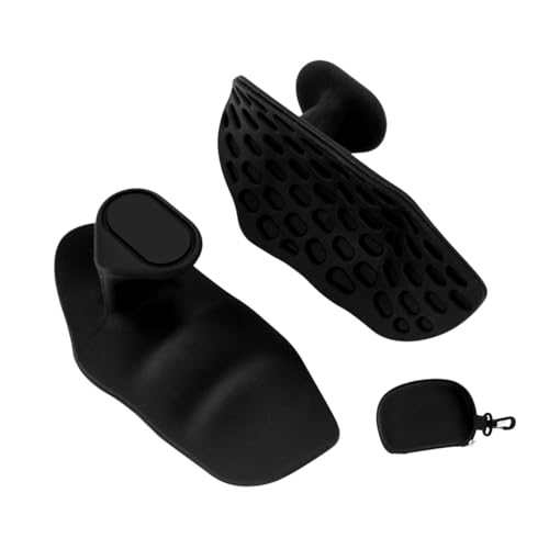 Colaxi Anti-Slip Gym Workout Grips for Weight Lifting Pull up Silicone Portable Hand Protector Gloves Deadlifts Grip Flex Pad Gym Training and Exercise Hand Grips Fingerless for Men and Women, Black