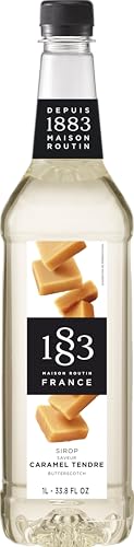 Image of 1883 Butterscotch Syrup for Drinks, Made in France, 1 Liter Plastic Bottle