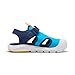 PUMA Unisex-Child Fun Racer Hook and Loop Sandals, Speed Blue-Pelé Yellow AH25, 2 Little Kid