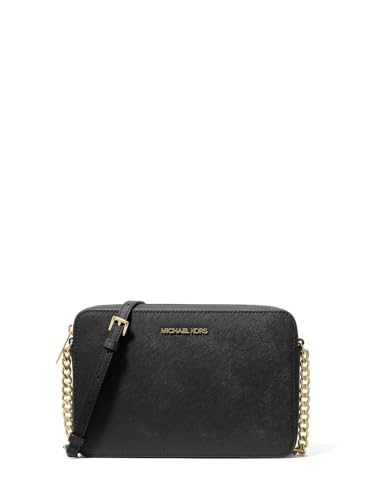 Michael Kors Grand sac à bandoulière East West Jet Set, Saffiano noir, No Size, 35t8gttc9l-noir