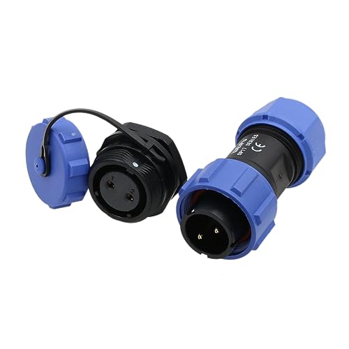 Conector eléctrico impermeable SP17 2 pines macho y hembra IP68 miniatura 1