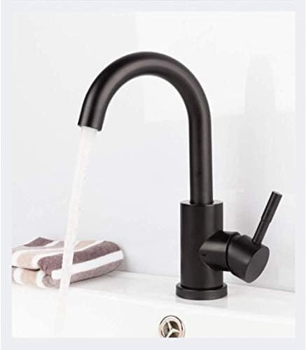 Robinet mitigeur de cuisine noir blanc pour évier eau chaude et froide sur pont